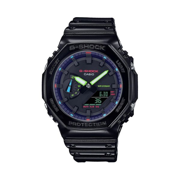 G-Shock Часовник G-Shock GA-2100RGB-1AER Black/Black