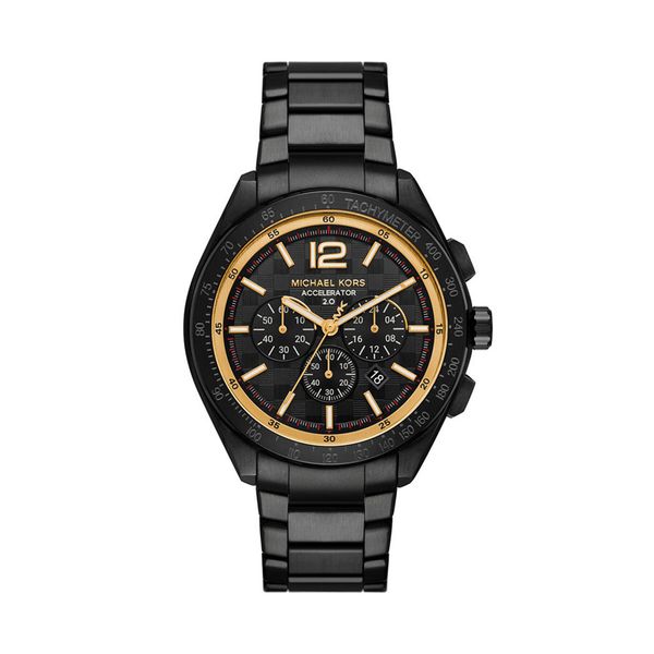 Michael Kors Часовник Michael Kors Accelerator Черен