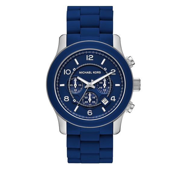 Michael Kors Часовник Michael Kors Runway MK9077 Navy/Silver