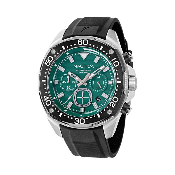Nautica Часовник Nautica Bluesail Chronograph NAPBSF405 Черен