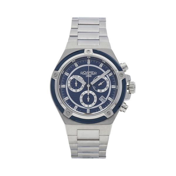 Roamer Часовник Roamer Tempomaster Chrono 221837 41 45 20 Silver/Blue