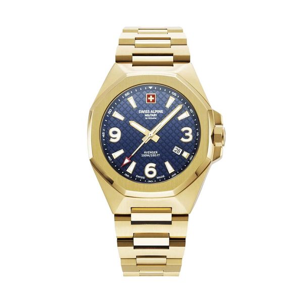 Swiss Alpine Military Часовник Swiss Alpine Military 7005.1115 Gold/Blue