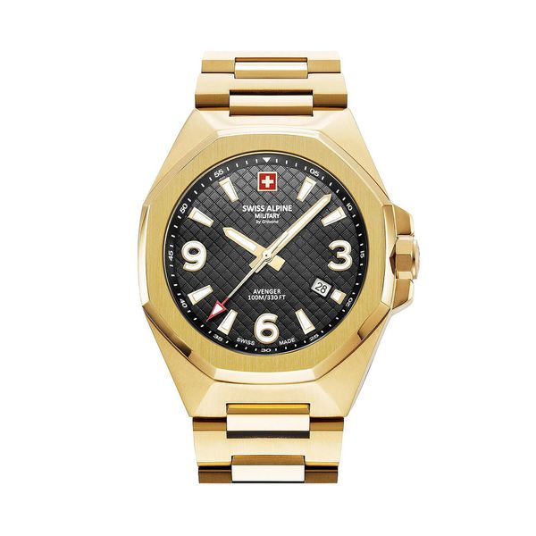 Swiss Alpine Military Часовник Swiss Alpine Military 7005.1117 Gold/Black