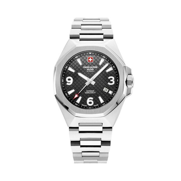Swiss Alpine Military Часовник Swiss Alpine Military 7005.1137 Silver/Black