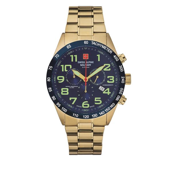 Swiss Alpine Military Часовник Swiss Alpine Military 7047.9115 Blue/Gold/Gold
