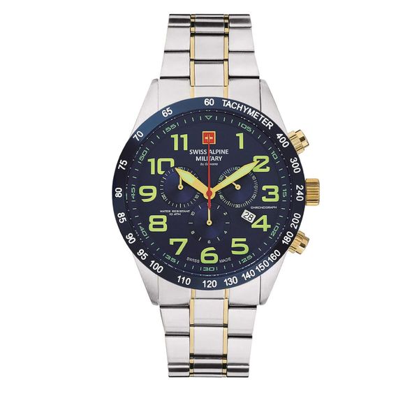 Swiss Alpine Military Часовник Swiss Alpine Military 7047.9145 Silver/Navy