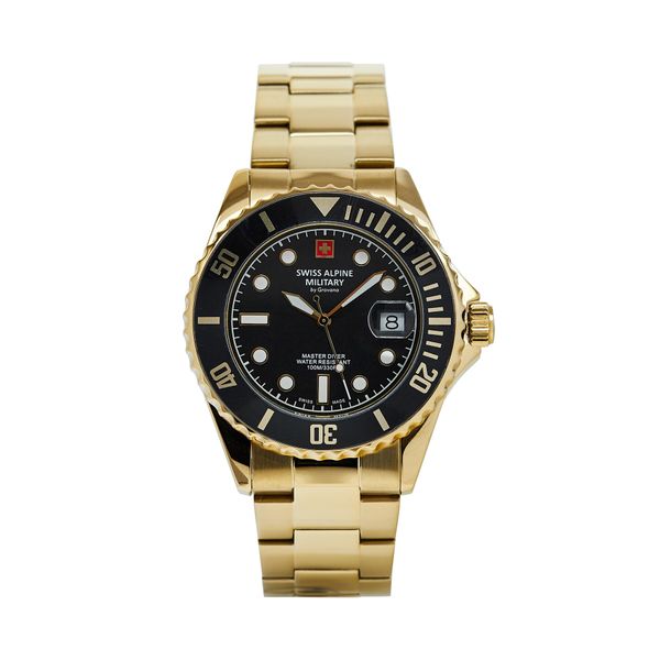 Swiss Alpine Military Часовник Swiss Alpine Military 7053.1117 Gold/Black