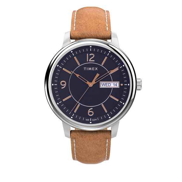 Timex Часовник Timex Chicago TW2V29000 Navy/Silver