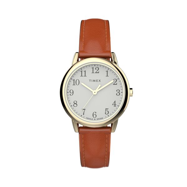 Timex Часовник Timex Easy Reader Classic TW2W32600 Кафяв