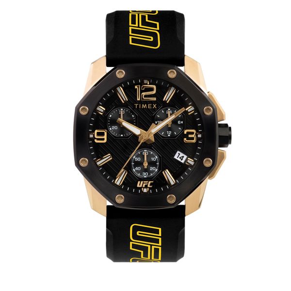 Timex Часовник Timex Icon Chronograph TW2V58500 Gold/Black