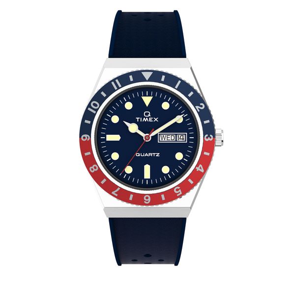 Timex Часовник Timex Q Reissue TW2V32100 Navy/Silver