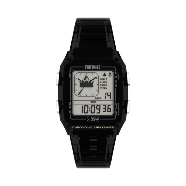 Timex Часовник Timex Q Timex Lca X Fortnite® 35mm TW2W96500 Черен