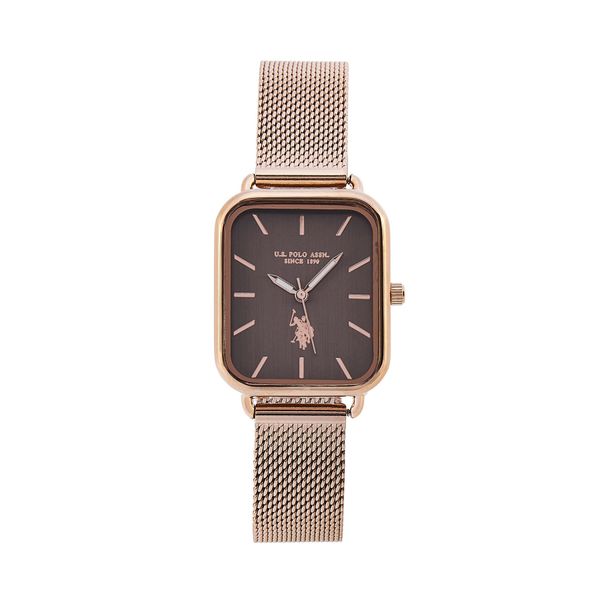 U.S. Polo Assn. Часовник U.S. Polo Assn. Sylvie USP8336GY Позлатено с розово злато