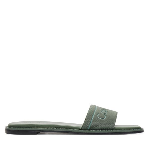 Calvin Klein Чехли Calvin Klein Flat Slide He HW0HW01989 Зелен