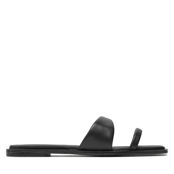 Calvin Klein Чехли Calvin Klein Flat Slide Lth HW0HW02071 Черен
