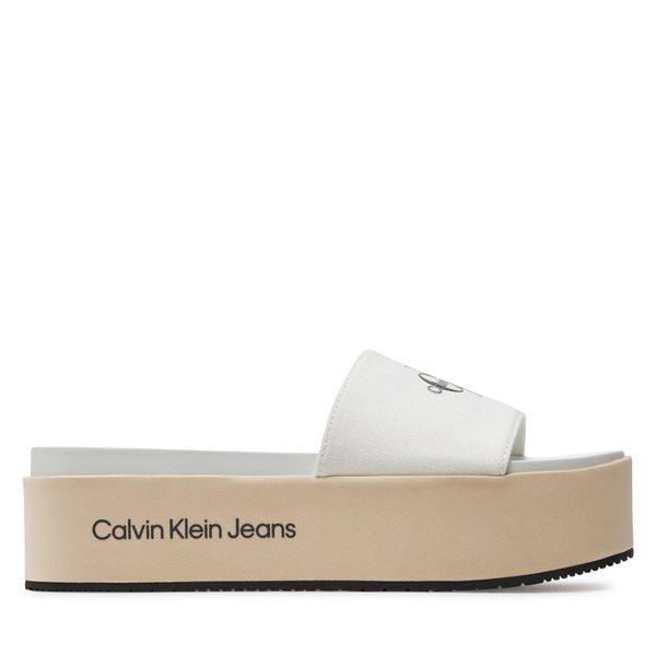 Calvin Klein Jeans Чехли Calvin Klein Jeans Flatform Sandal Met YW0YW01036 Екрю