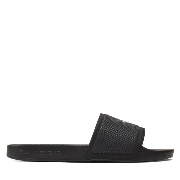 Calvin Klein Jeans Чехли Calvin Klein Jeans Slide Institutional Metallic YM0YM01018 Черен