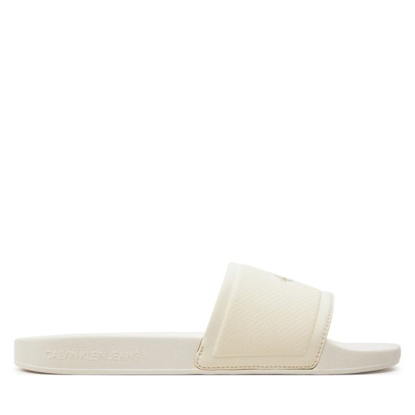Calvin Klein Jeans Чехли Calvin Klein Jeans Slide Institutional Metallic YM0YM01018 Сив