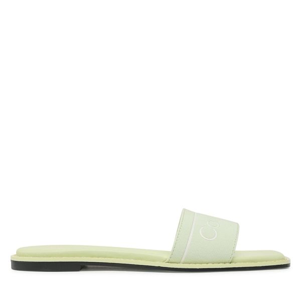 Calvin Klein Чехли Calvin Klein Squared Flat Slide He HW0HW00817 Зелен