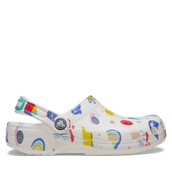 Crocs Чехли Crocs Classic Doodle Print Clog K 210356 Бял
