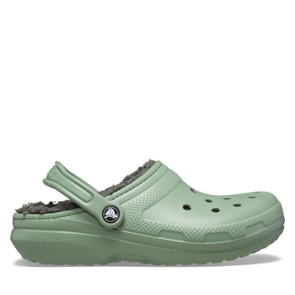 Crocs Чехли Crocs Classic Lined Clog 203591 Зелен