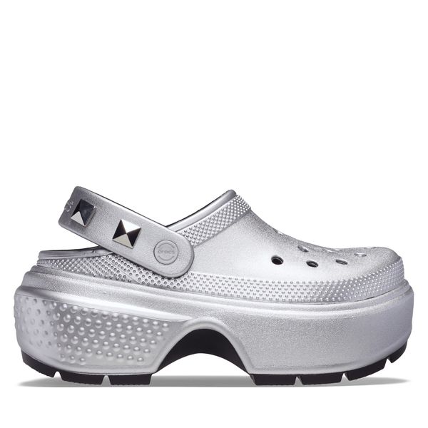 Crocs Чехли Crocs Stomp Metallic Clog 210362 Сребрист
