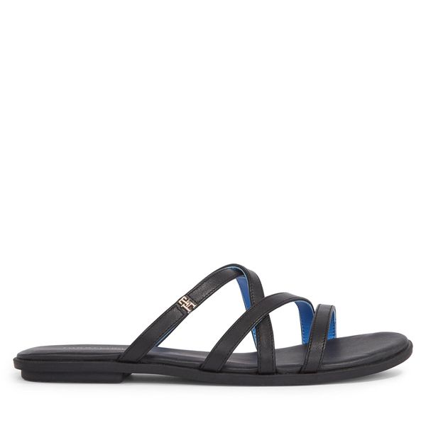 Tommy Hilfiger Чехли Tommy Hilfiger Th Strap Flat Sandal FW0FW08067 Черен