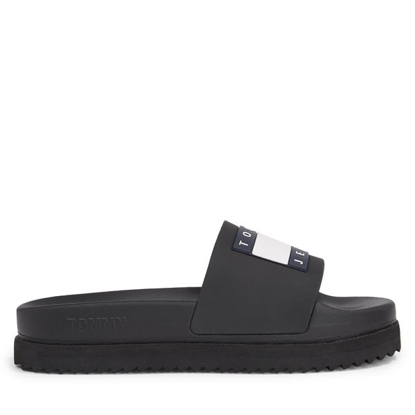 Tommy Jeans Чехли Tommy Jeans Tjw Elevated Flatform Slide EN0EN02451 Черен