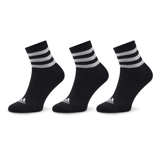 adidas Чорапи къси унисекс adidas 3-Stripes Cushioned Sportswear Mid-Cut Socks 3 Pairs IC1317 Черен