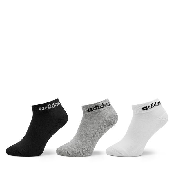 adidas Чорапи къси унисекс adidas Linear Ankle Socks Cushioned Socks 3 Pairs IC1304 Сив
