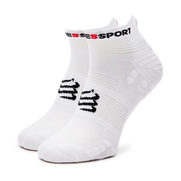 Compressport Чорапи къси унисекс Compressport Pro Racing Socks V4.0 Run Low XU00047B Бял