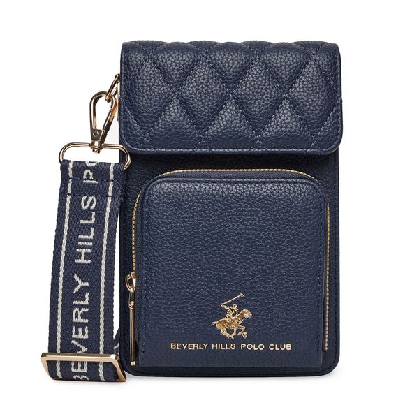 Beverly Hills Polo Club Дамска чанта Beverly Hills Polo Club BHPC-L-007-07 Тъмносин