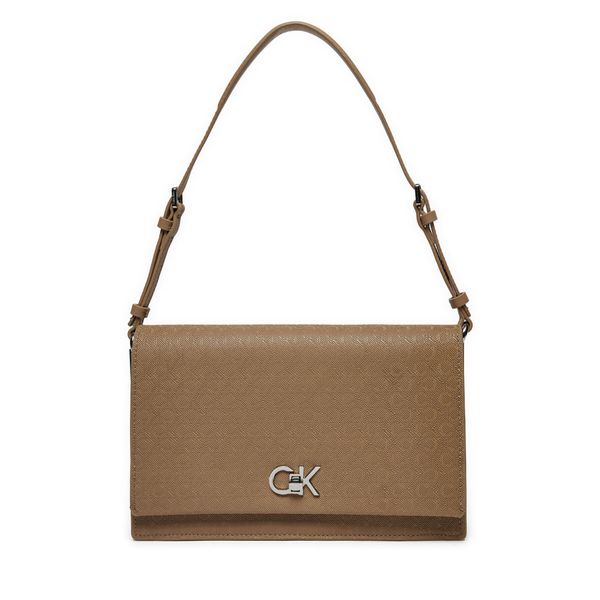 Calvin Klein Дамска чанта Calvin Klein Ck Elongated Shoulder Bag_Mono K60K613139 Бежов