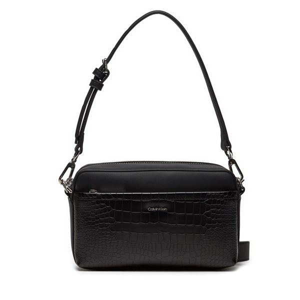 Calvin Klein Дамска чанта Calvin Klein Ck Must Conv Camera Bag_Croco K60K612110 Черен