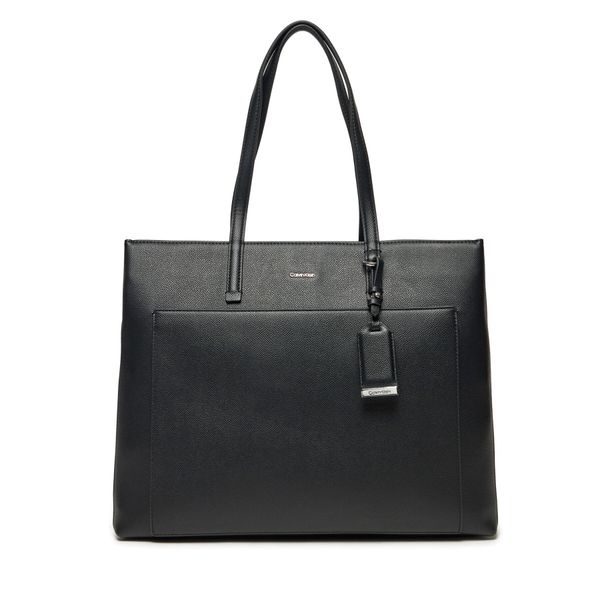 Calvin Klein Дамска чанта Calvin Klein Ck Must Medium Shopper_Caviar K60K613086 Черен