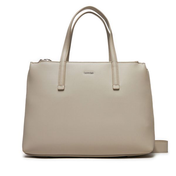 Calvin Klein Дамска чанта Calvin Klein Ck Must Medium Tote K60K612279 Бежов
