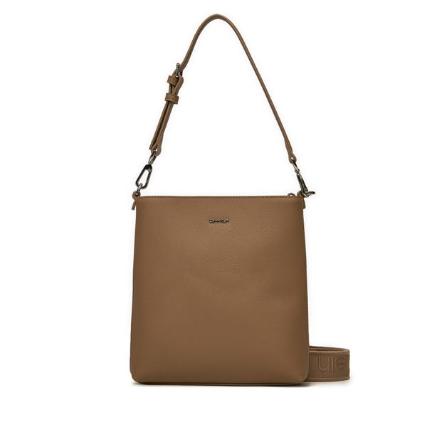Calvin Klein Дамска чанта Calvin Klein Ck Must Small Bucket_Caviar K60K613129 Кафяв