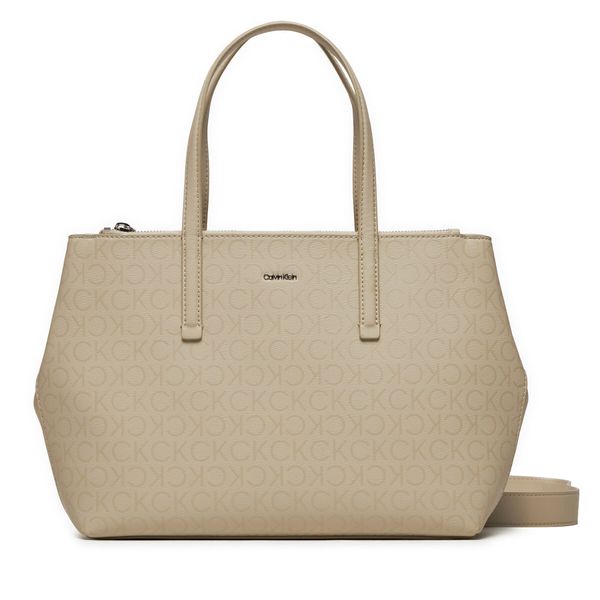 Calvin Klein Дамска чанта Calvin Klein Ck Must Tote Md_Epi Mono K60K611758 Stoney Beige Epi Mono PEA