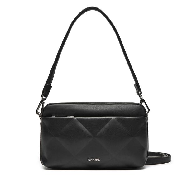 Calvin Klein Дамска чанта Calvin Klein Diamond Quilt Camera Bag W/Pkt K60K612907 Черен