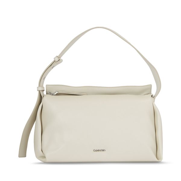 Calvin Klein Дамска чанта Calvin Klein Elevated Soft Shoulder Bag Sm K60K610756 Dk Ecru PC4