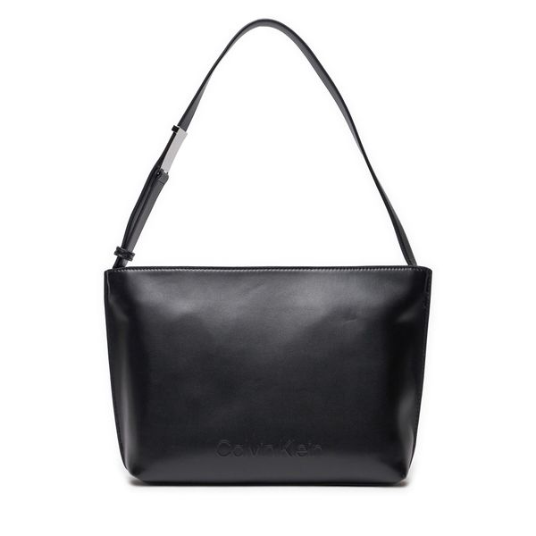 Calvin Klein Дамска чанта Calvin Klein Embossed Logo Medium K60K612570 Черен