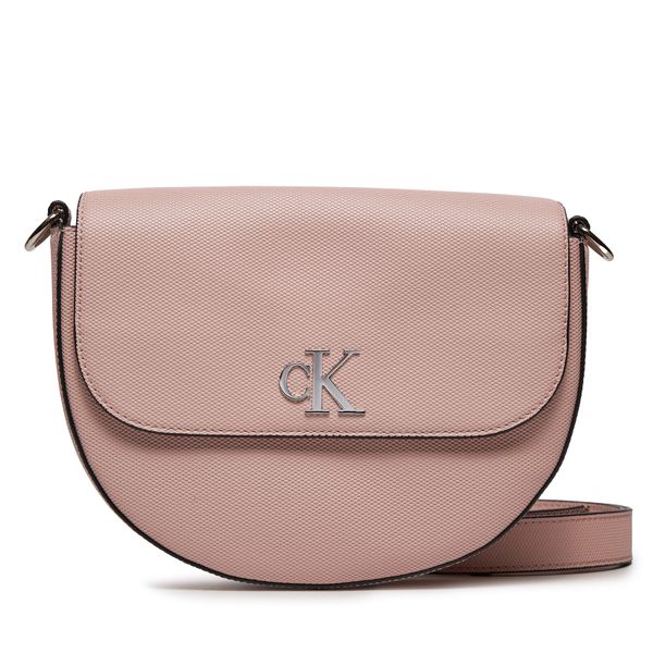 Calvin Klein Jeans Дамска чанта Calvin Klein Jeans Minimal Monogram Saddle Bag22 T K60K611961 Pale Conch TFT
