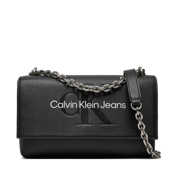 Calvin Klein Jeans Дамска чанта Calvin Klein Jeans Sculpted Ew Flat W/Chain25 Mono K60K612221 Черен