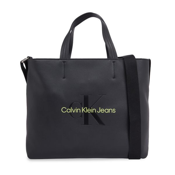 Calvin Klein Jeans Дамска чанта Calvin Klein Jeans Sculpted Mini Slim Tote26 Mono K60K611547 Black/Dark Juniper 0GX