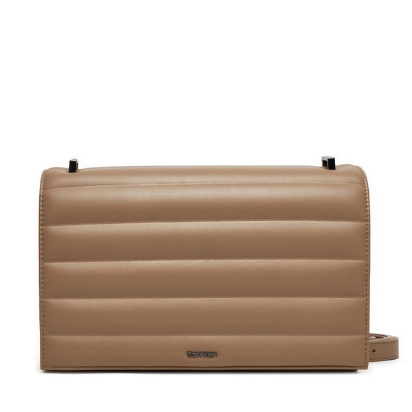 Calvin Klein Дамска чанта Calvin Klein Line Quilt Md Conv Shoulder Bag K60K612117 Кафяв
