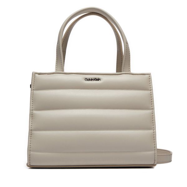 Calvin Klein Дамска чанта Calvin Klein Line Quilt Mini Tote K60K612116 Сив