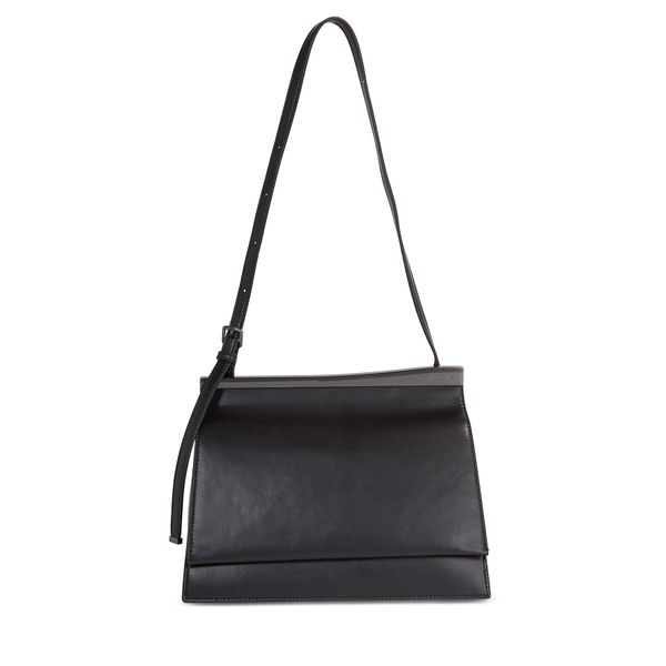 Calvin Klein Дамска чанта Calvin Klein Metal Edge Shldr Bag Md W/ Flap K60K611171 Ck Black BAX
