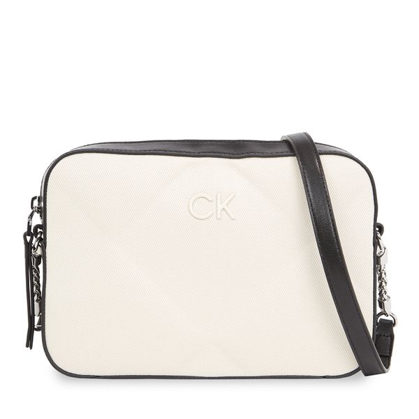 Calvin Klein Дамска чанта Calvin Klein Quilt Camera Bag_Canvas K60K611892 Dk Ecru Canvas PC4