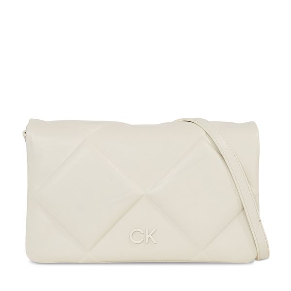 Calvin Klein Дамска чанта Calvin Klein Re-Lock Quilt Shoulder Bag K60K611021 Dk Ecru PC4
