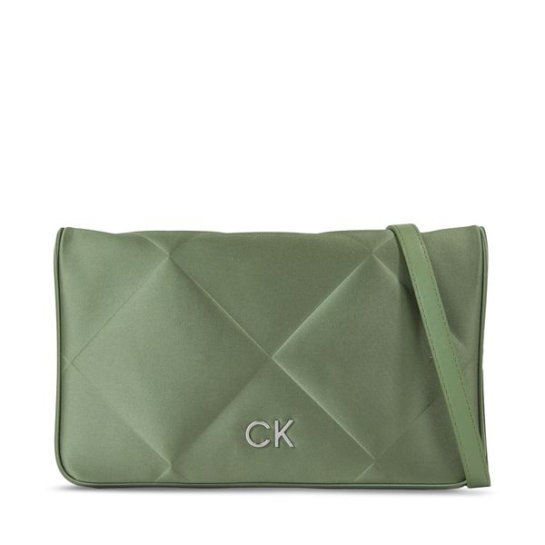 Calvin Klein Дамска чанта Calvin Klein Re-Lock Quilt Shoulder Bag-Satin K60K611300 Sea Spray LKG